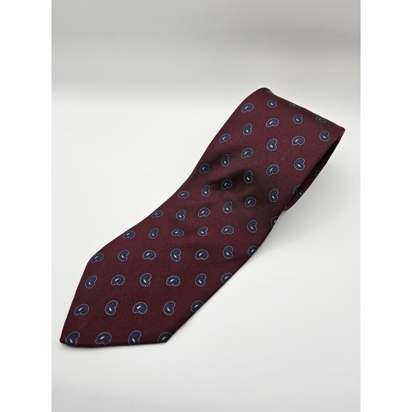 Robert Talbott Other - Robert Talbott Nordstrom Burgundy Paisley Silk Tie Hand Sewn Made in USA 3.25"